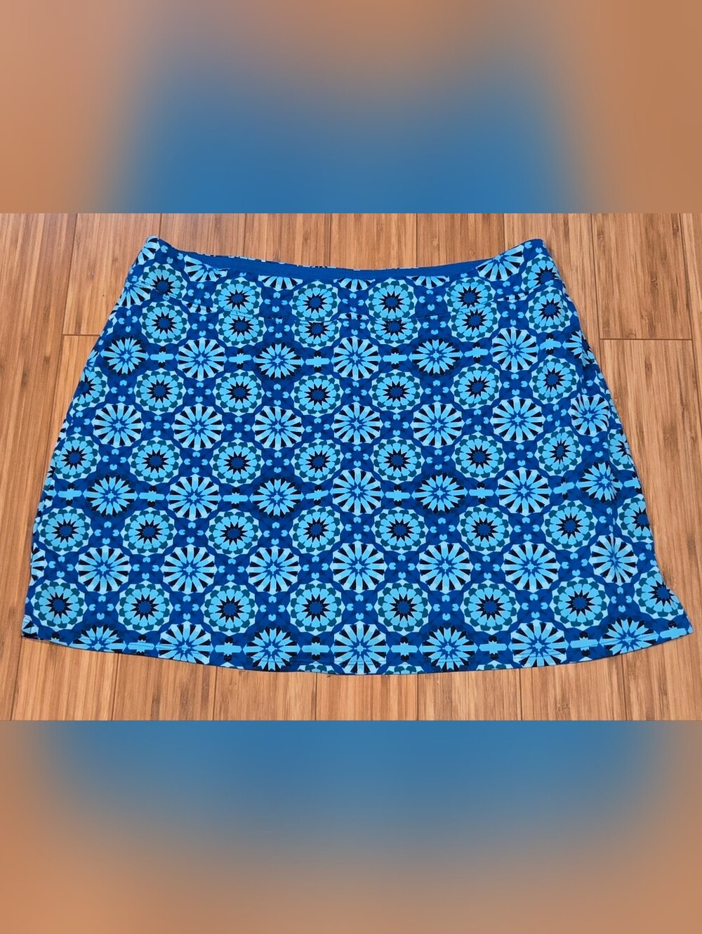 Tranquility Blue Patterned Women’s Skirt